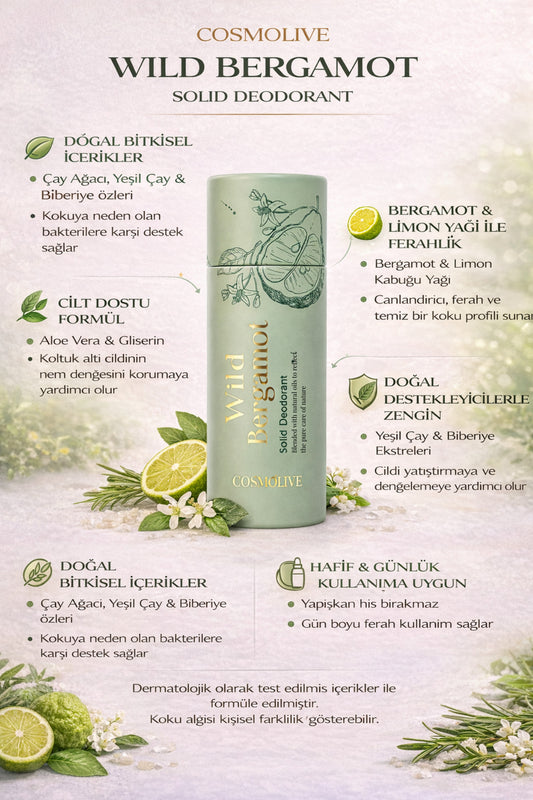 Doğal Roll On Koltuk Altı Deodorant Organik Kokusuz Bergamot Rolon 80 gr - 2