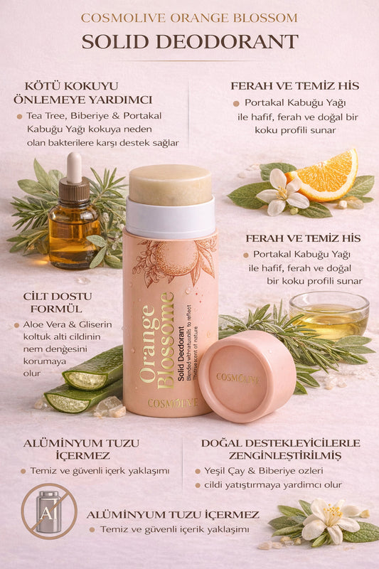 Doğal Roll On Koltuk Altı Deodorant Organik Kokusuz Portakal Çiçeği Rolon 80 gr - 2