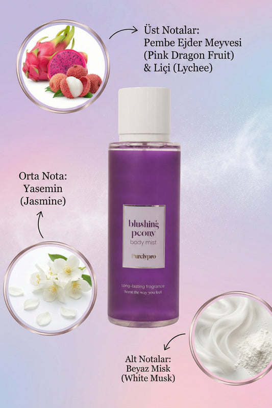 Vücut Spreyi Body Mist Blushing Peony Kadın Işıltılı Nemlendirici - 3