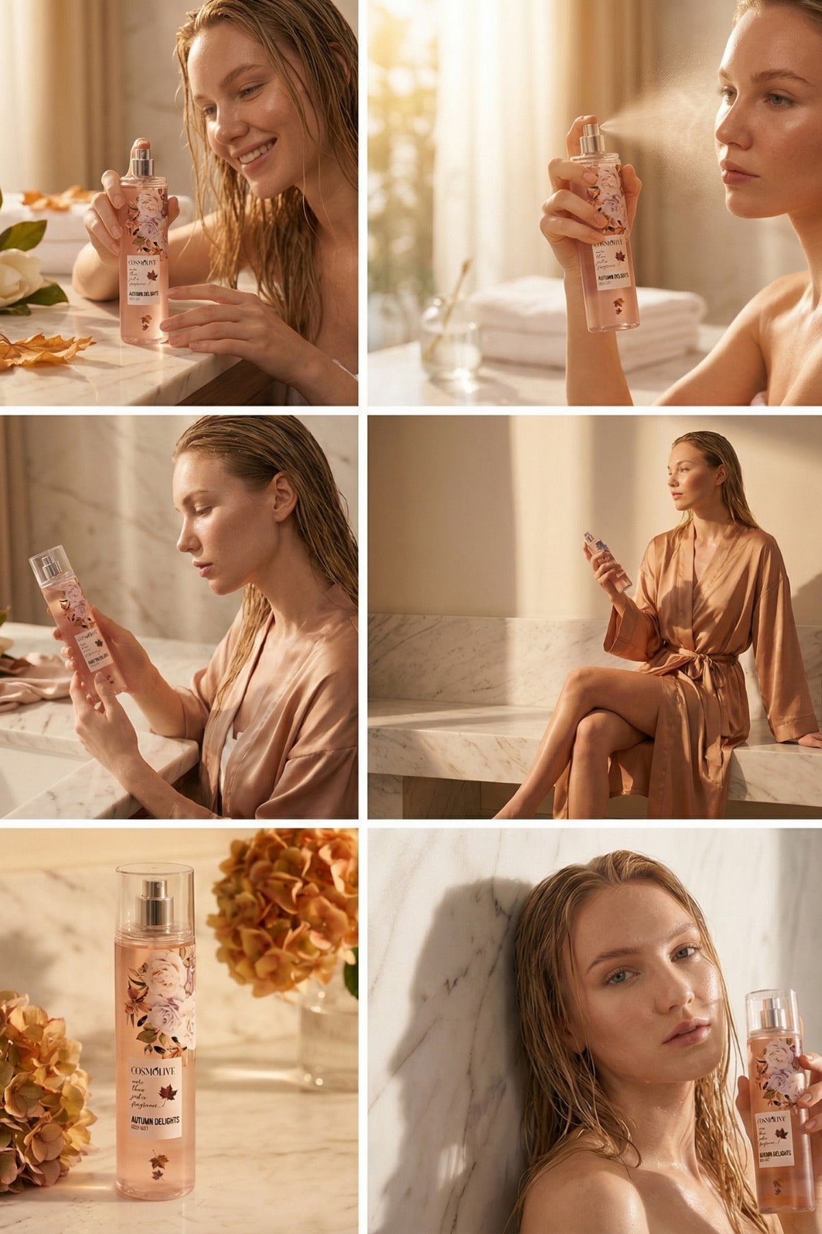 Vücut Spreyi Body Mist Amber Romance Autumn Delights Kadın Işıltılı Nemlendirici 250 ml - 6