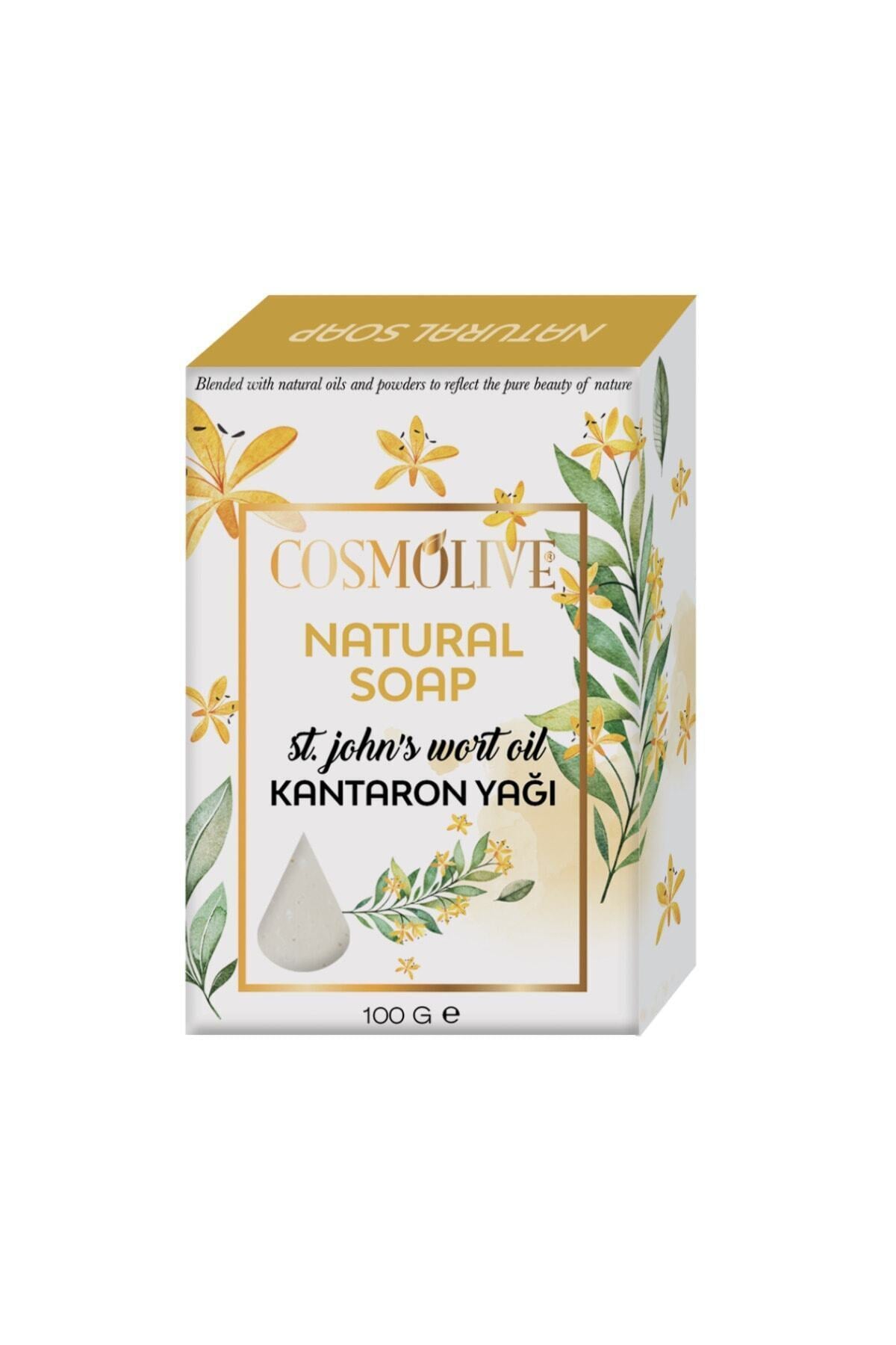 %100 Doğal Kantaron Katı Sabunu Yüz Saç Cilt Bakımı Kokulu Sabun 100 gr