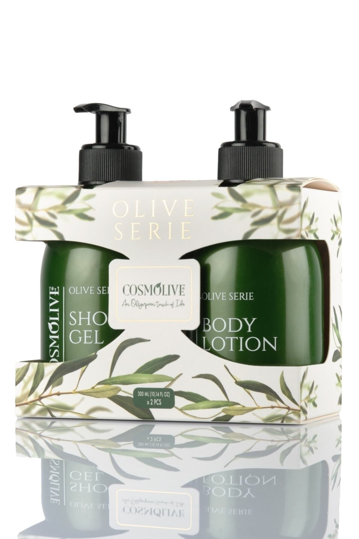 Vücut Bakım Seti Zeytin Serisi Vücut Losyonu & Duş Jeli 2’li 300 ml