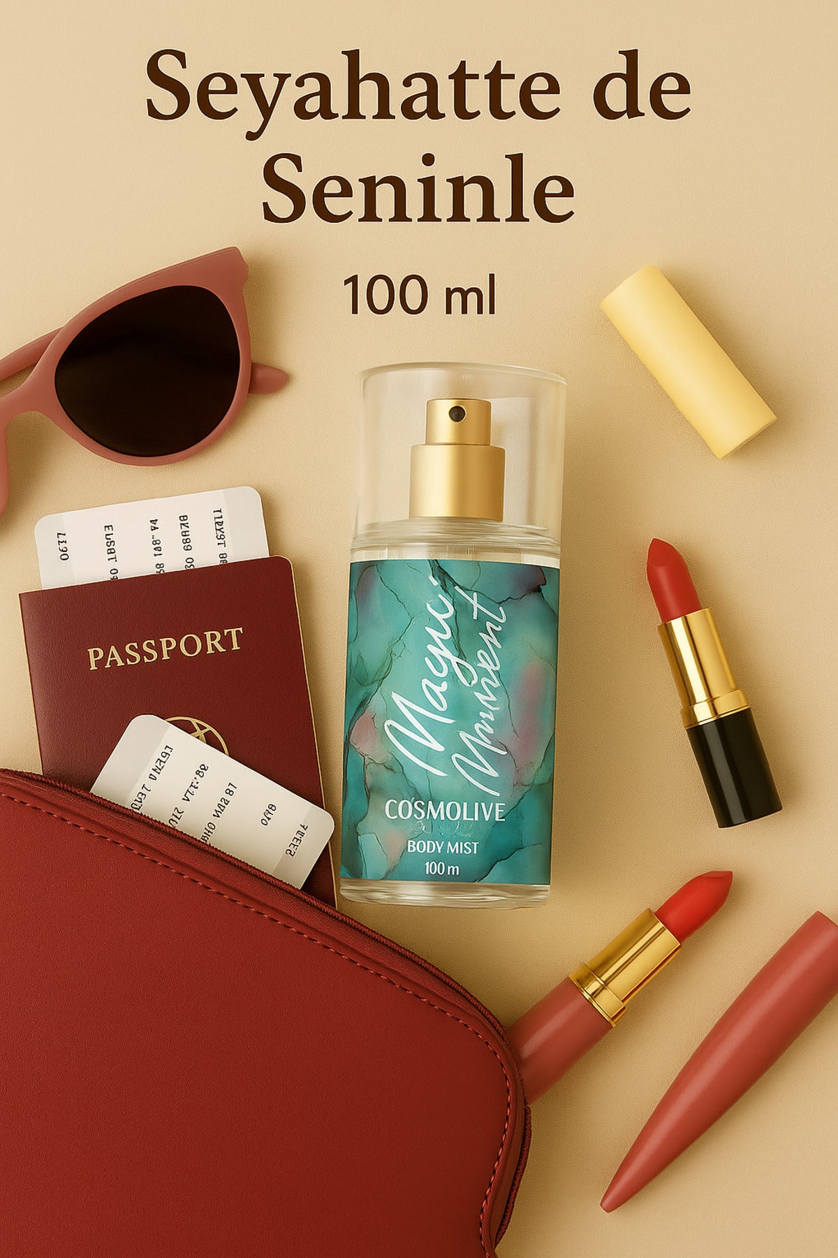 Seyahat Boy Body Mist Magic Muguet Kadın Işıltılı Nemlendirici Vücut Spreyi - 6