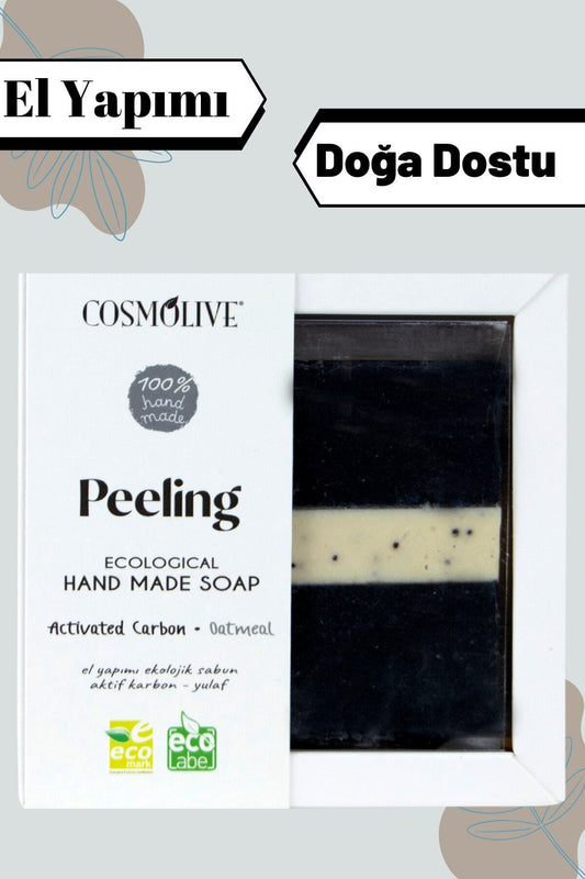 El Yapımı Sabun Aktif Karbon & Yulaf Yüz Saç Bakımı Peeling Etkili 100 gr - 3