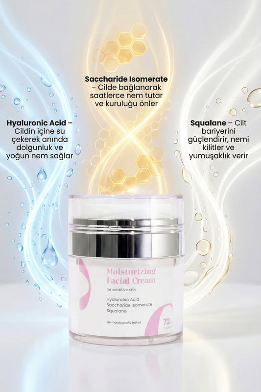 Yüz Kremi Hassas Ciltler Için Hyaluronik Asit Nemlendirici - 2