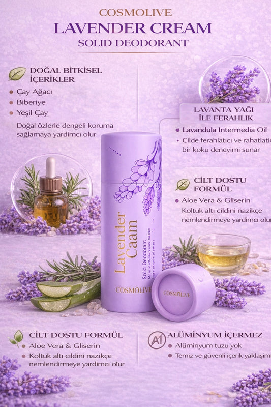 Doğal Roll On Koltuk Altı Deodorant Organik Kokusuz Lavanta Kremi Rolon 80 gr - 2