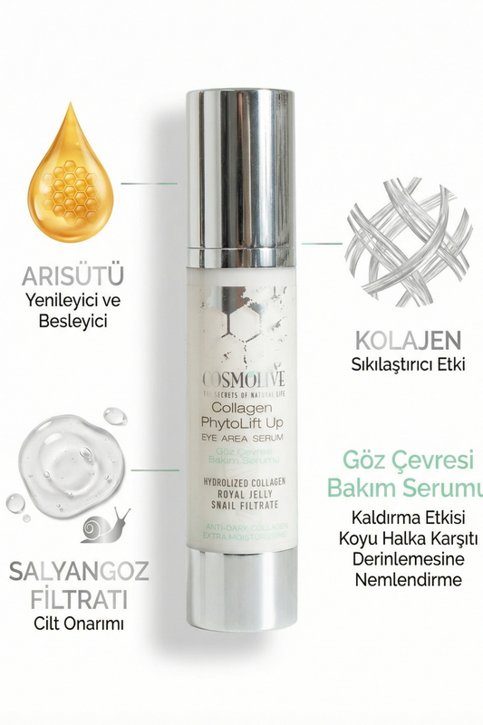 Göz Altı Kremi Yaslanma Ve Kırışıklık Karşıtı Yüz Cevresi Cilt Nemlendirici Kolejen Morluk Bakım