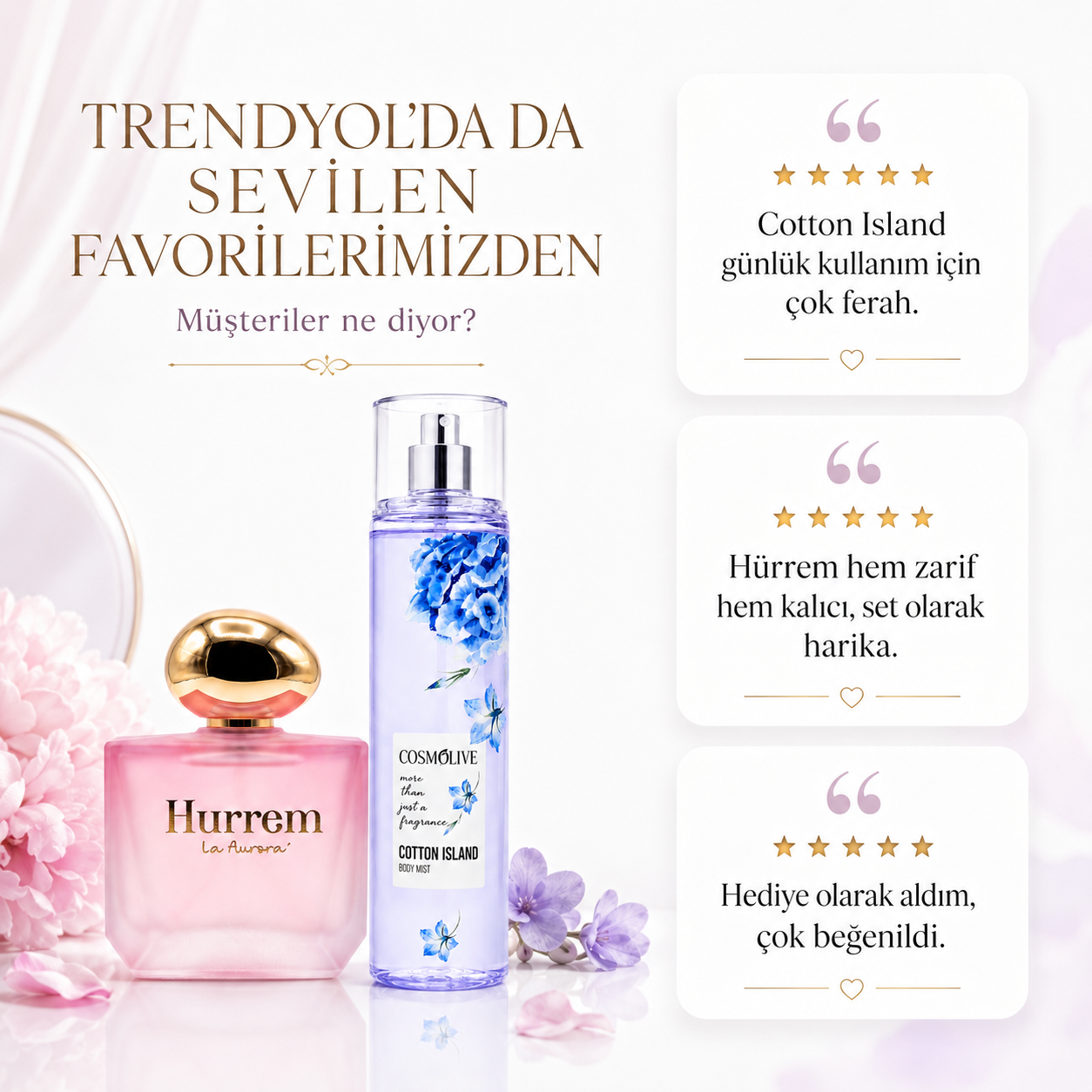 Hürrem Parfüm & Cotton Island Body Mist Vücut Spreyi İkili Set