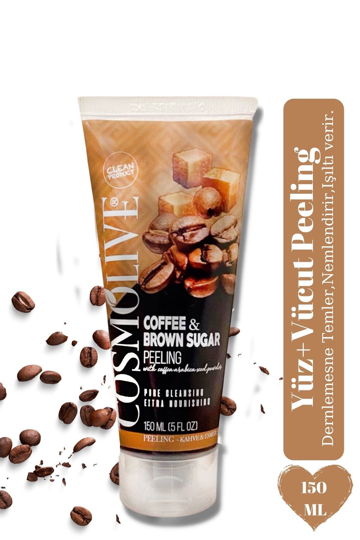 Peeling Kahve-şeker Arındırıcı, Nemlendirici Cildi Aydınlatan Yüz Ve Vücut Şeker Peelingi 150 ml