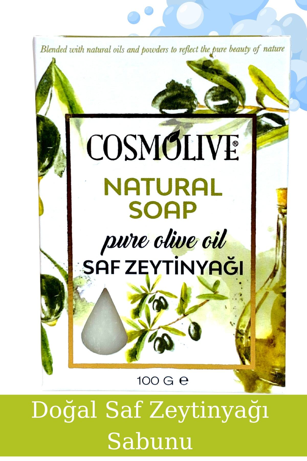 Doğal Sabun Zeytinyağı Yüz Saç Cilt Bakımı Kokulu 100 gr