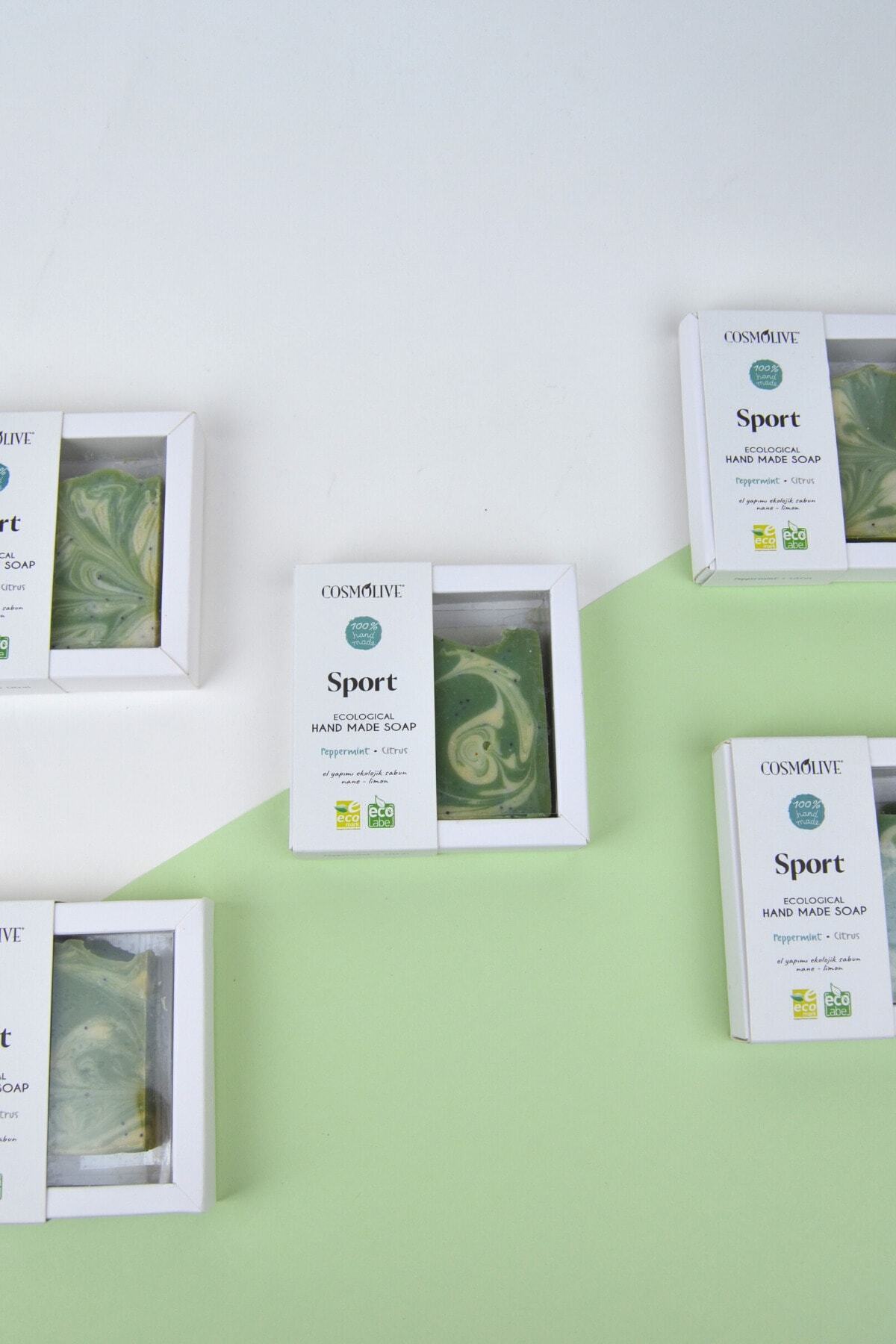 %100 El Yapımı Yüz Saç Cilt Bakımı Sabun Nane Limon Sporcular Için 100 G - 5