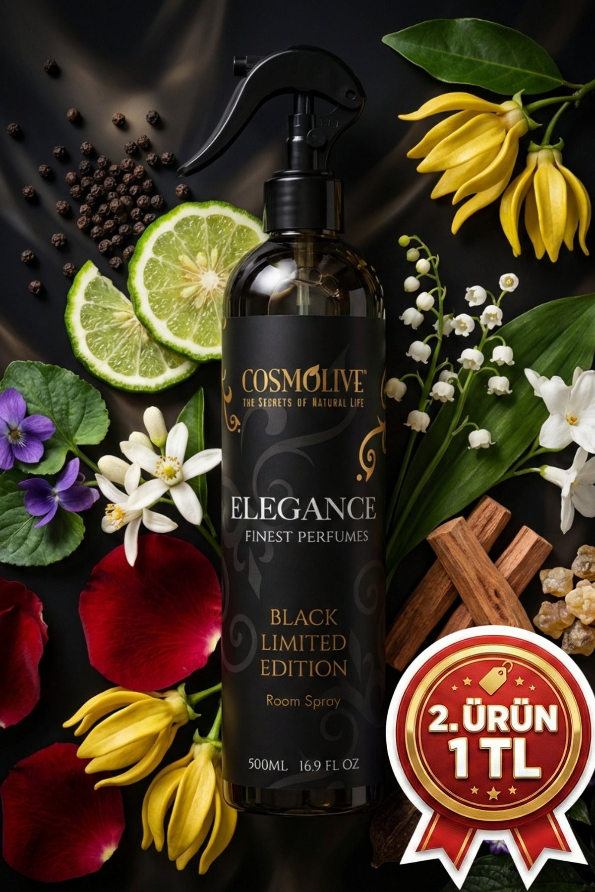 Oda Kokusu Spreyi Çiçeksi & Miskli Elegance Oda Parfümü 500 ml