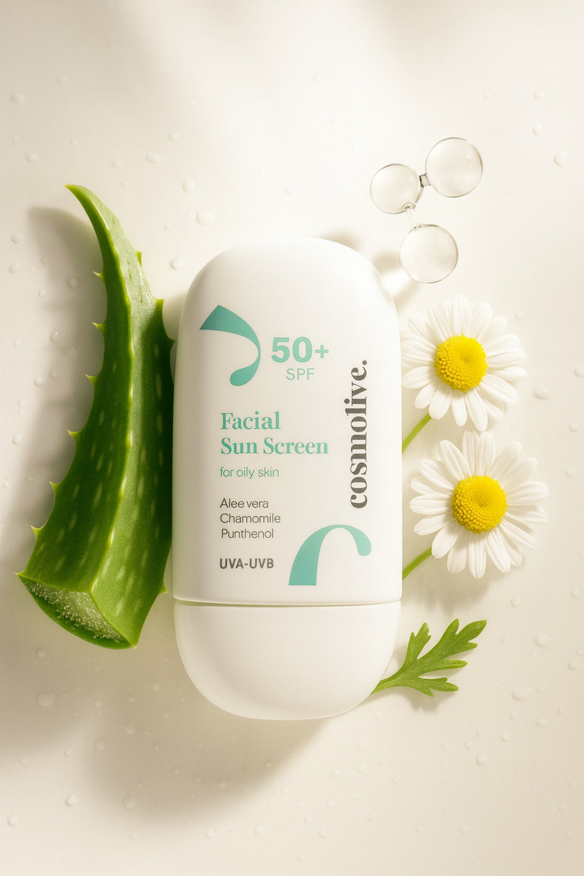 Güneş Kremi %100 Doğal Su Bazlı Yüz Spf 50 Yağlı Ciltler İçin - 2
