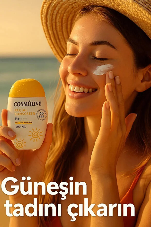 Güneş Kremi %100 Doğal Yüz Spf 5 Yağlı - Kuru - Karma Ciltler Su Bazlı