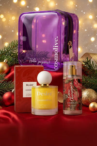 Premium Yılbaşı Ürünleri Hediye Seti Makyaj Çantası, Kadın Parfüm Ve Vücut Spreyi Body Mist - 2