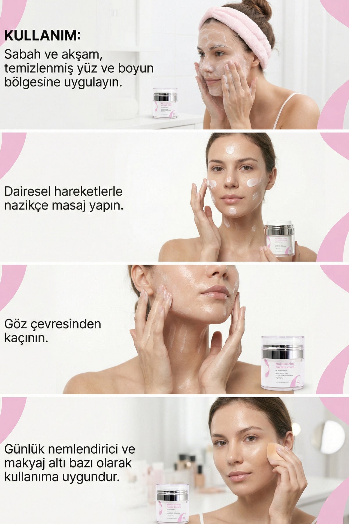 Yüz Kremi Hassas Ciltler Için Hyaluronik Asit Nemlendirici - 7