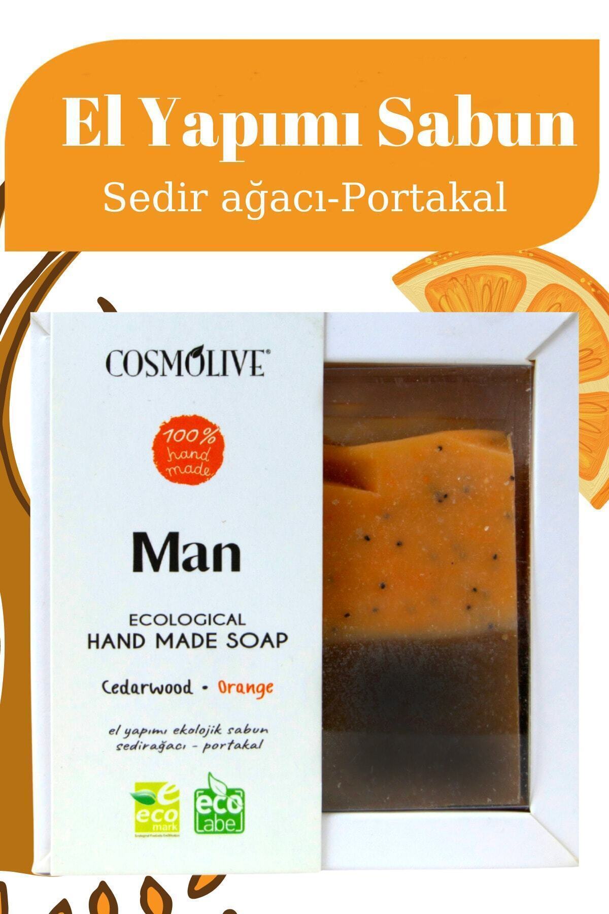 El Yapımı Sabun Sandal Ağacı & Portakal Erkeklere Özel Yüz Saç Cilt Bakımı 100 gr