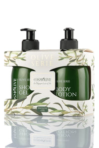 Vücut Bakım Seti Zeytin Serisi Vücut Losyonu & Duş Jeli 2’li 300 ml