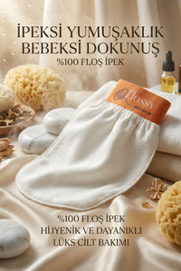 %100 İpek Kese Banyo Kesesi ve Duş Cilt Bakımı Floş Yüz Vücut Kesesi Peeling Eldiveni Viridis - 4