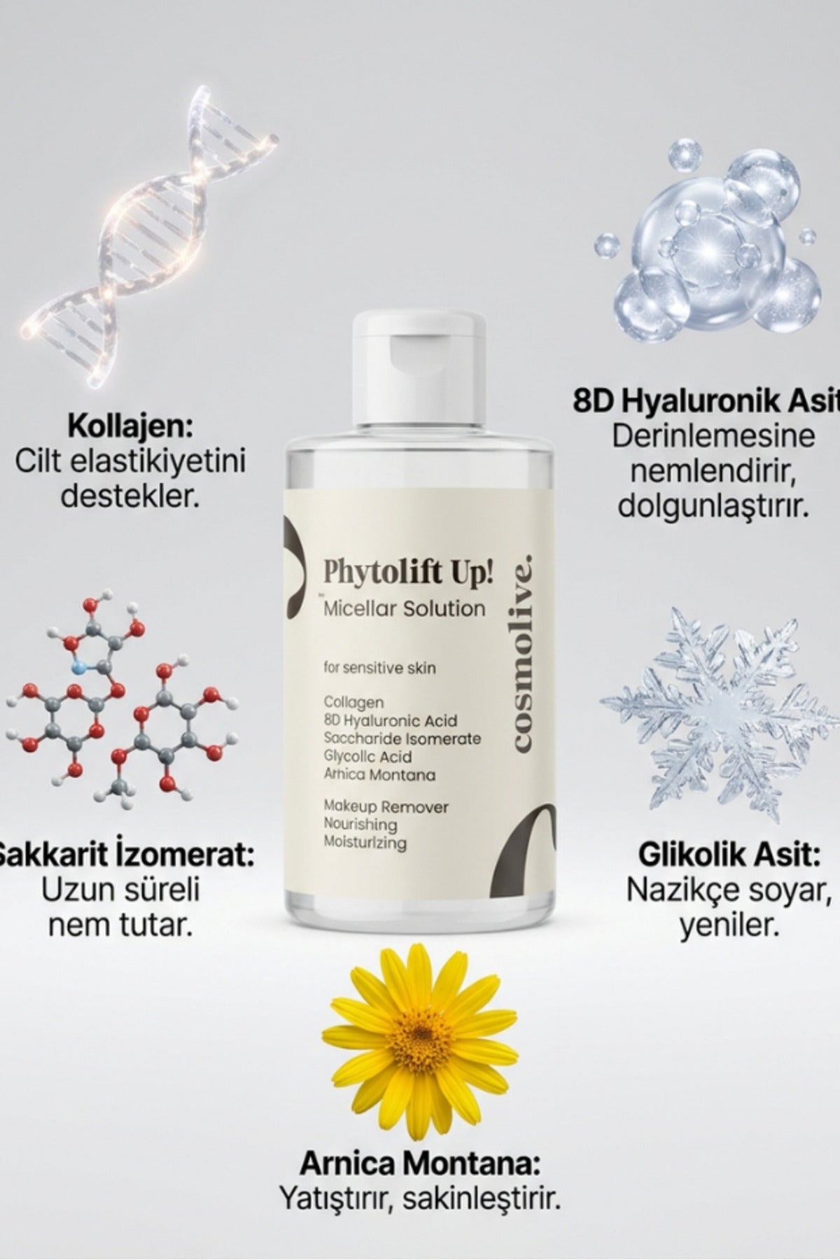 Makyaj Temizleyici Glikolik Ve Hyaluronik Asit Nemlendirici Micellar Su - 2