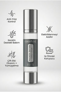 Saç Bakım Yağı Keratin Serumu Onarıcı Canlandırıcı Hızlı Uzatma Cilt Yumuşatıcı 50 ml - 2