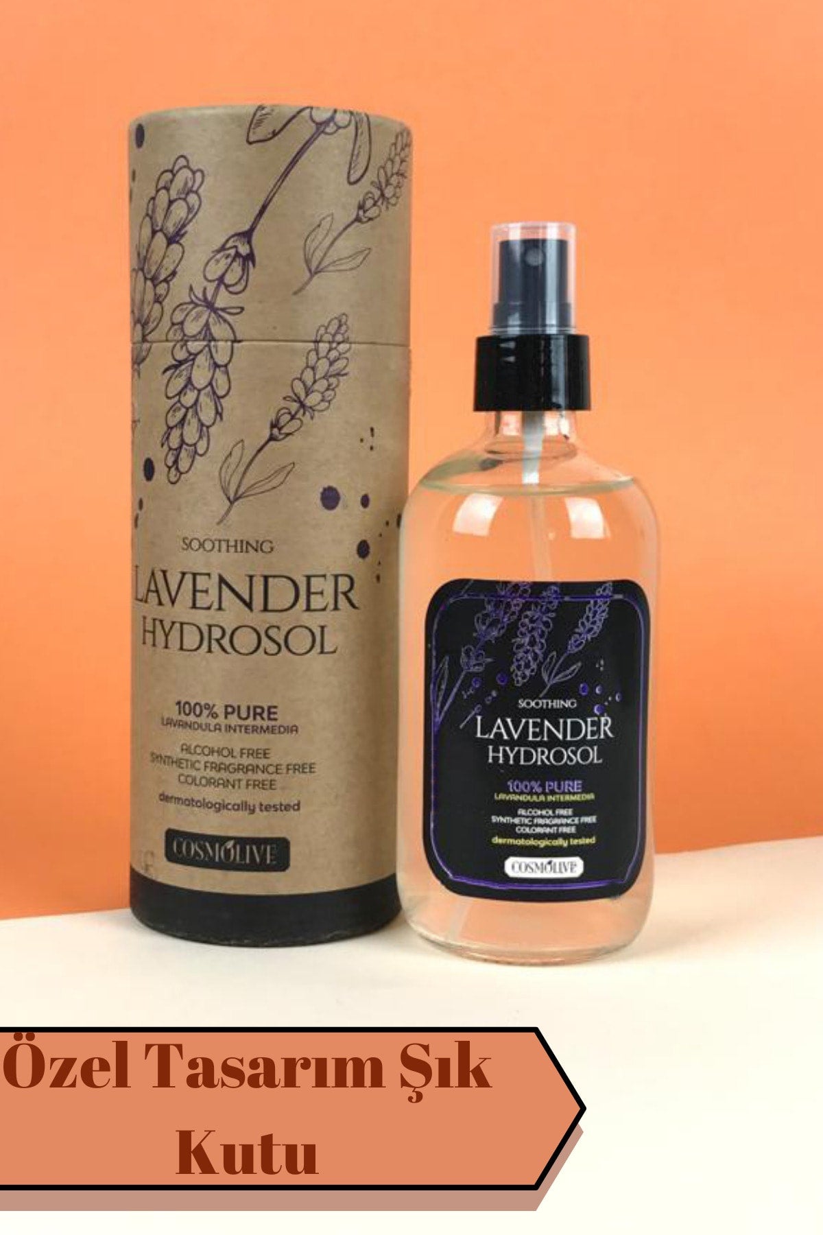 Lavanta Suyu Yüz Ve Vücut Toniği Premium Craft Kutu Cam Şişe - Hidrosol 240 ml - 4