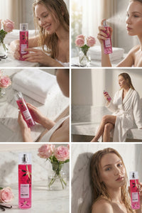 Vücut Spreyi Body Mist Gold Angel Vanilla Wood Kadın Işıltılı Nemlendirici 250 ml - 6