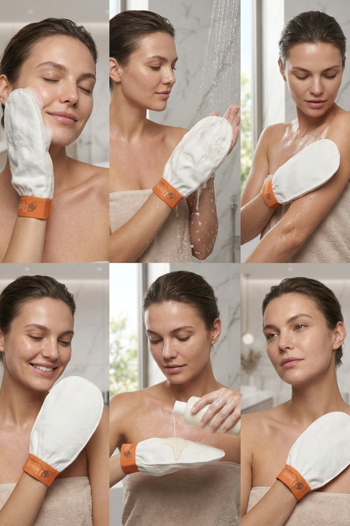 %100 İpek Kese Banyo Kesesi ve Duş Cilt Bakımı Floş Yüz Vücut Kesesi Peeling Eldiveni Viridis - 5