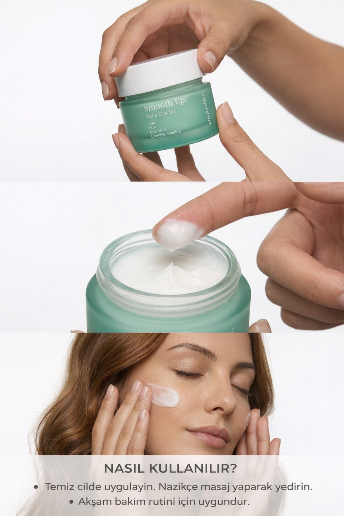 Yüz Kremi Aha Bha Ile Cilt Yenileme Bakuchiol Gözenek Sıkılaştırıcı Karşıtı Smooth Up - 6