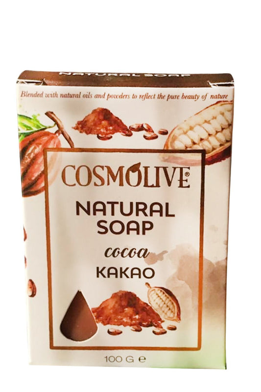 %100 Doğal Kakao Sabunu Yüz Saç Cilt Bakımı Kokulu Sabun 100 gr