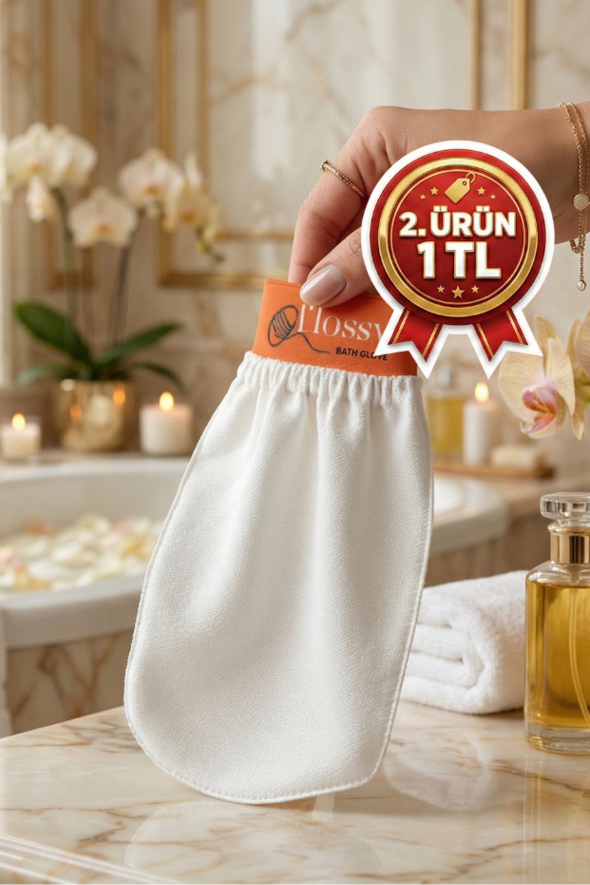 %100 İpek Kese Banyo Kesesi ve Duş Cilt Bakımı Floş Yüz Vücut Kesesi Peeling Eldiveni Viridis