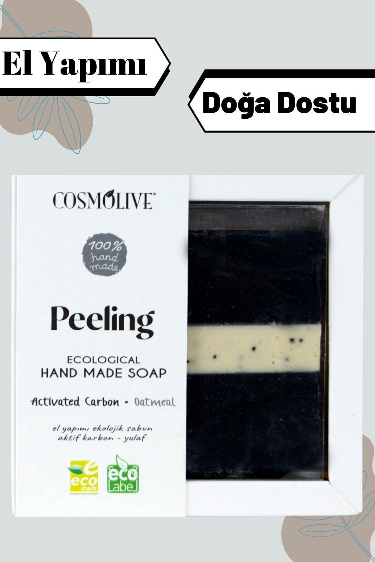 El Yapımı Sabun Aktif Karbon & Yulaf Yüz Saç Bakımı Peeling Etkili 100 gr - 3