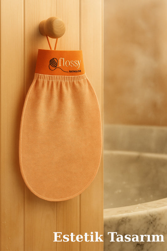 %100 İpek Kese Banyo ve Duş Cilt Bakımı Floş Yüz Vücut Kesesi Peeling Eldiveni Rosea - 2