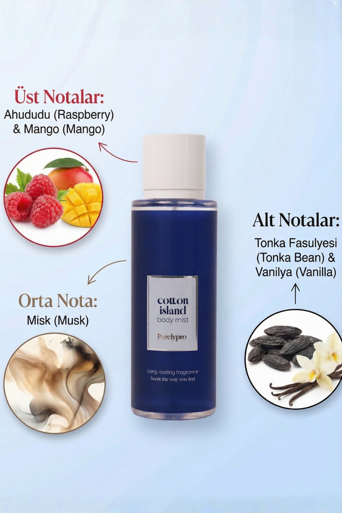 Vücut Spreyi Body Mist Scandalous Cotton Island Kadın Işıltılı Nemlendirici - 3