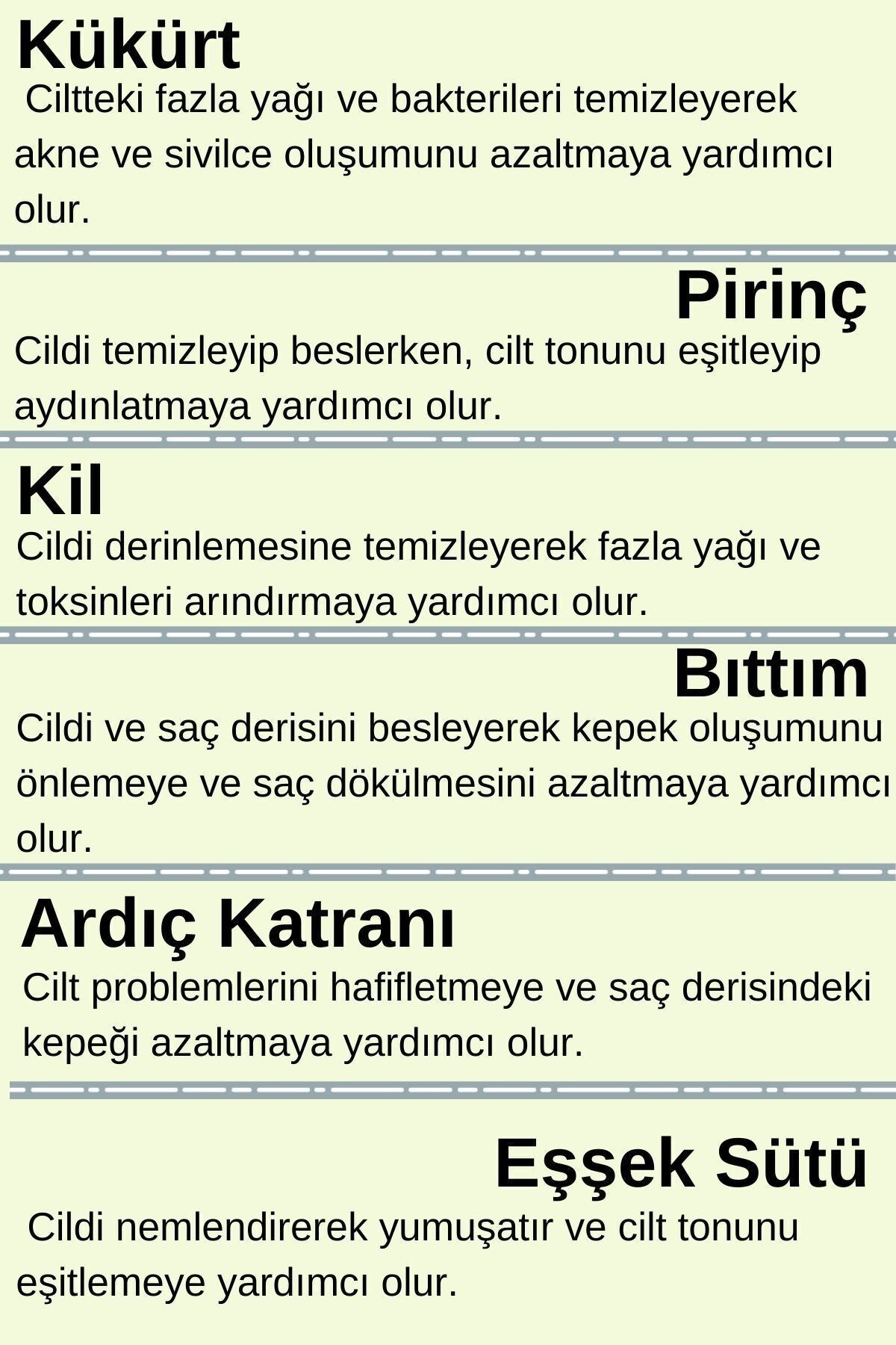 Katı Sabun Seti Doğal 6'lı Bıttım Pirinç Kükürt Eşek Sütü Ardıç Katranı Kil - 3