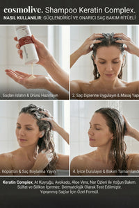 Saç Için Kolay Tarama- Saç Teli Güçlendirici Hair Conditioner Keratin Şampuan - 4