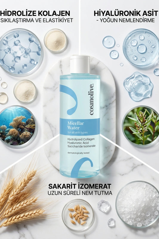Makyaj Temizleyici 390 ml Yüz Temizleyici Hyalüronik Asit Tüm Cilt Tipleri Için - 2