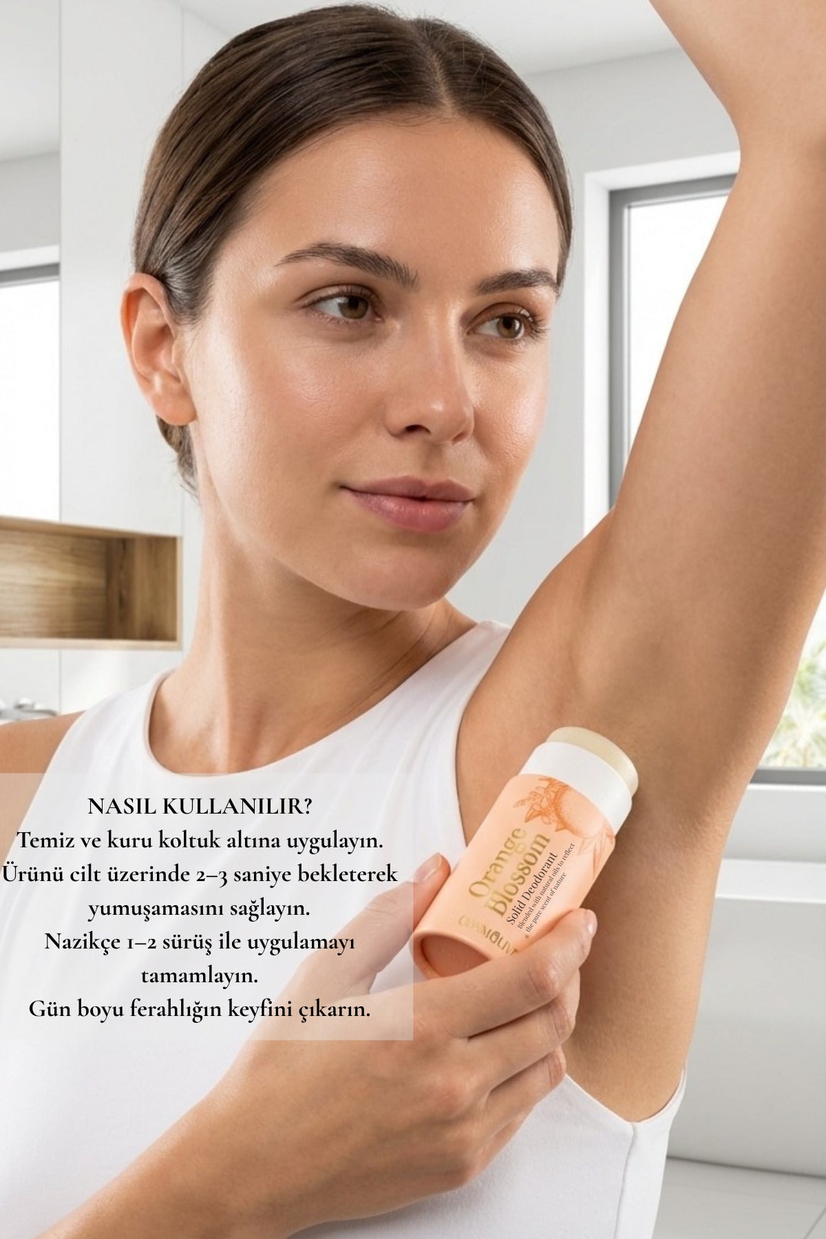 Doğal Roll On Koltuk Altı Deodorant Organik Kokusuz Portakal Çiçeği Rolon 80 gr - 3