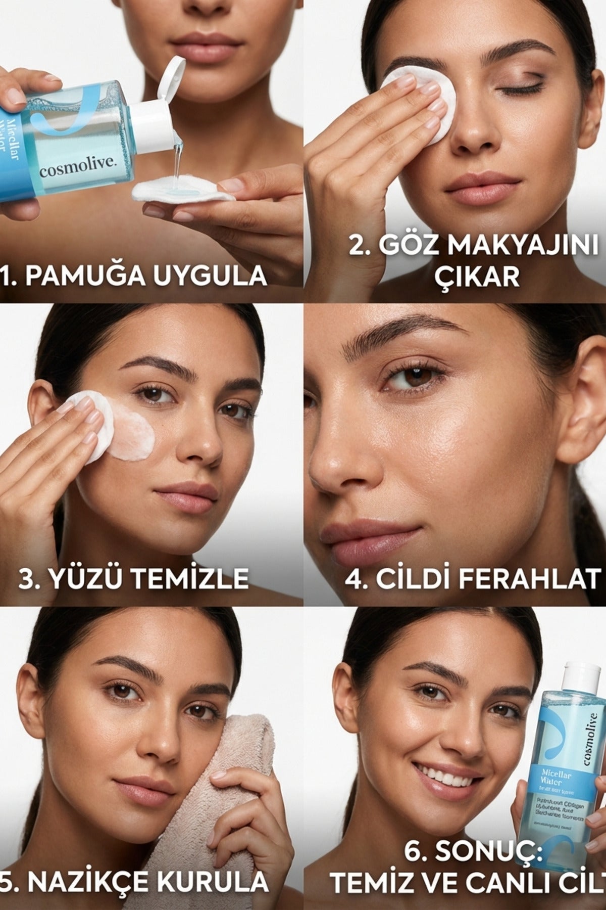 Makyaj Temizleyici 390 ml Yüz Temizleyici Hyalüronik Asit Tüm Cilt Tipleri Için - 3