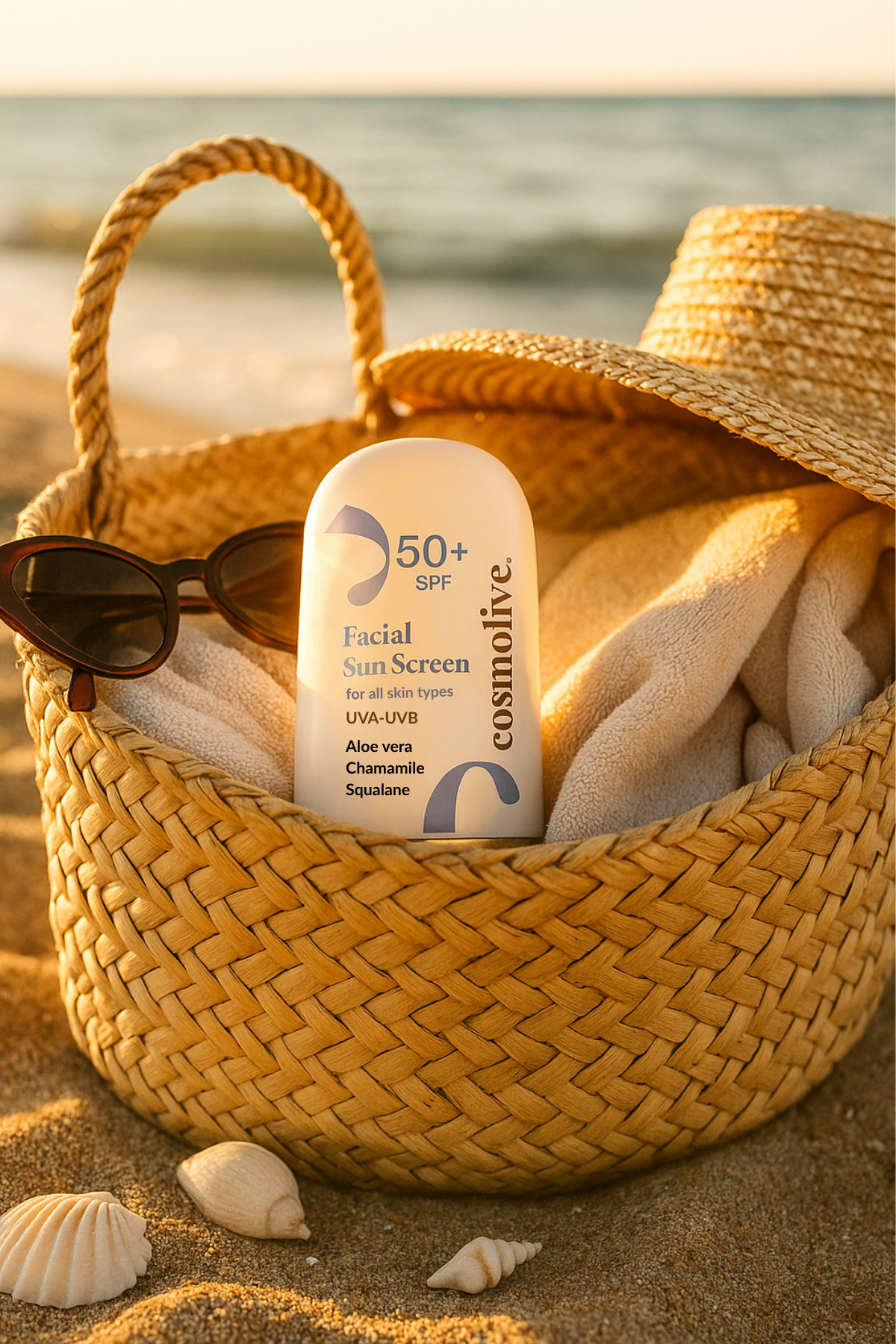 Güneş Kremi %100 Doğal Mineralli Yüz Spf 50 Yağlı -