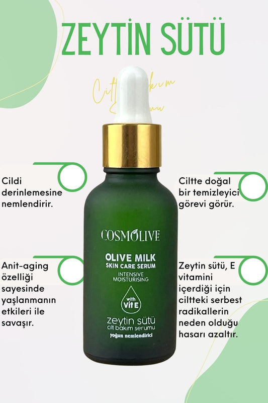Zeytin Sütü Cilt Bakım Serumu Nemlendirici Ve Canlandırıcı 30 Ml - 2