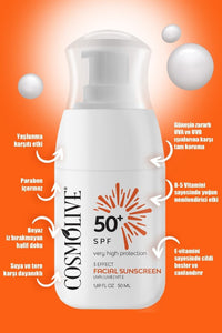 Doğal Yüz Güneş Kremi Spf 50+ Suya Dayanıklı, Su Bazlı B5 Ve E Vitamini Içerir - 2