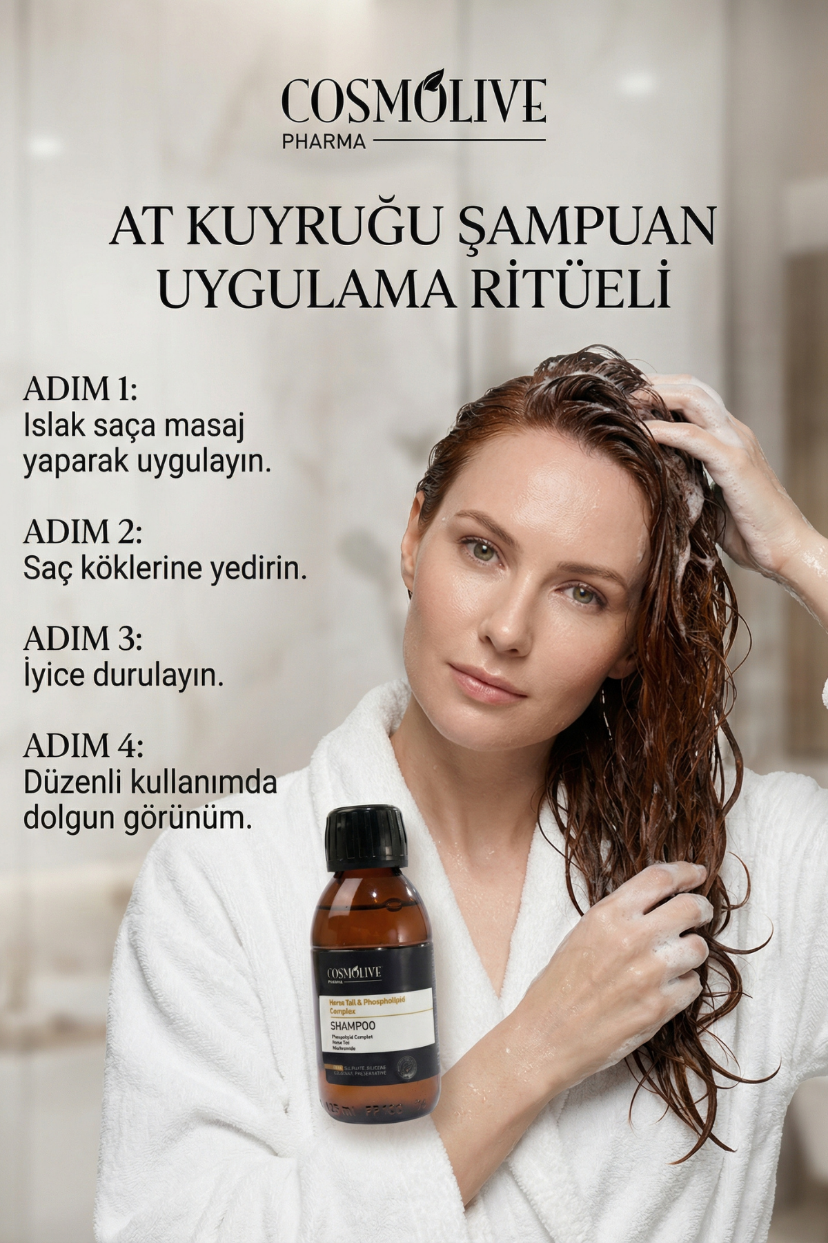 Şampuan Saç Dökülmesi Karşıtı Sülfatsız Hızlı Uzatma At Kuyruğu Özlü Onarıcı Besleyici