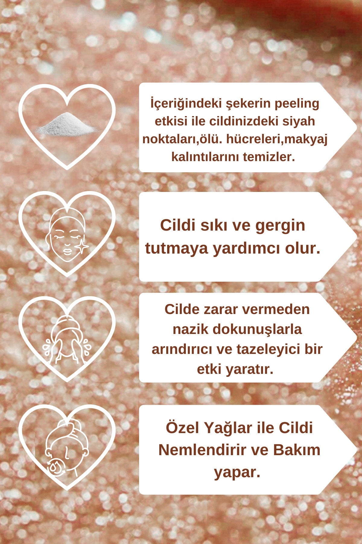 Peeling Kahve-şeker Arındırıcı, Nemlendirici Cildi Aydınlatan Yüz Ve Vücut Şeker Peelingi 150 ml - 3