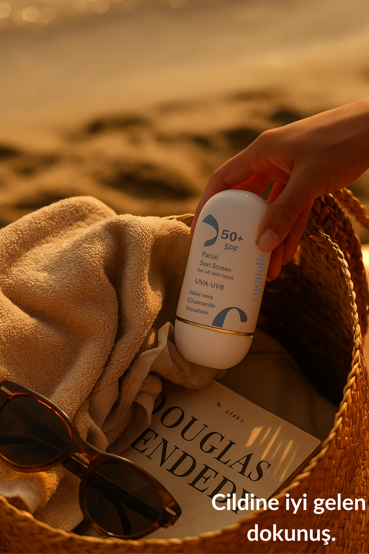 Güneş Kremi %100 Doğal Mineralli Yüz Spf 50 Yağlı -