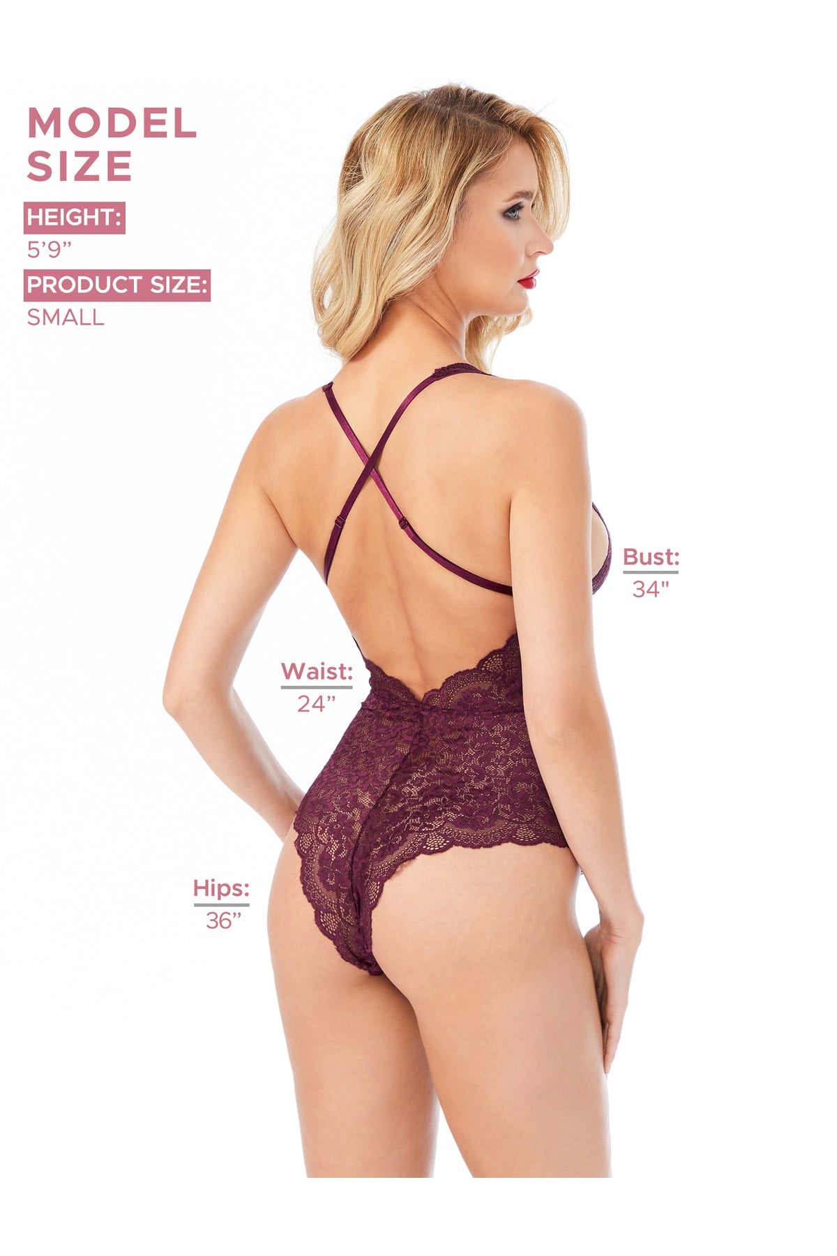 Kadın Babydoll Bodysuit Taş Detaylı Ayarlanabilir Askılar - 5