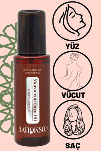 Moroccon Bakım Yağı Argan Ve E Vitamini Yüz, Cilt Ve Saç Onarıcı, Nemlendirici - 5