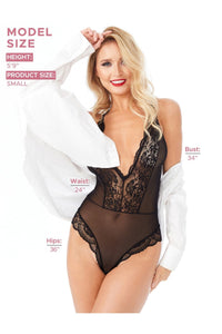Kadın Bodysuit Babydoll Alttan Çıtçıtlı Dantel Detaylı Askıları Ayarlanabilir Siyah Renk - 5
