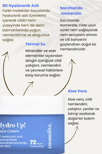 Yüz Kremi  Hydro Up! 8d Hyaluronik Asit Aloe Vera