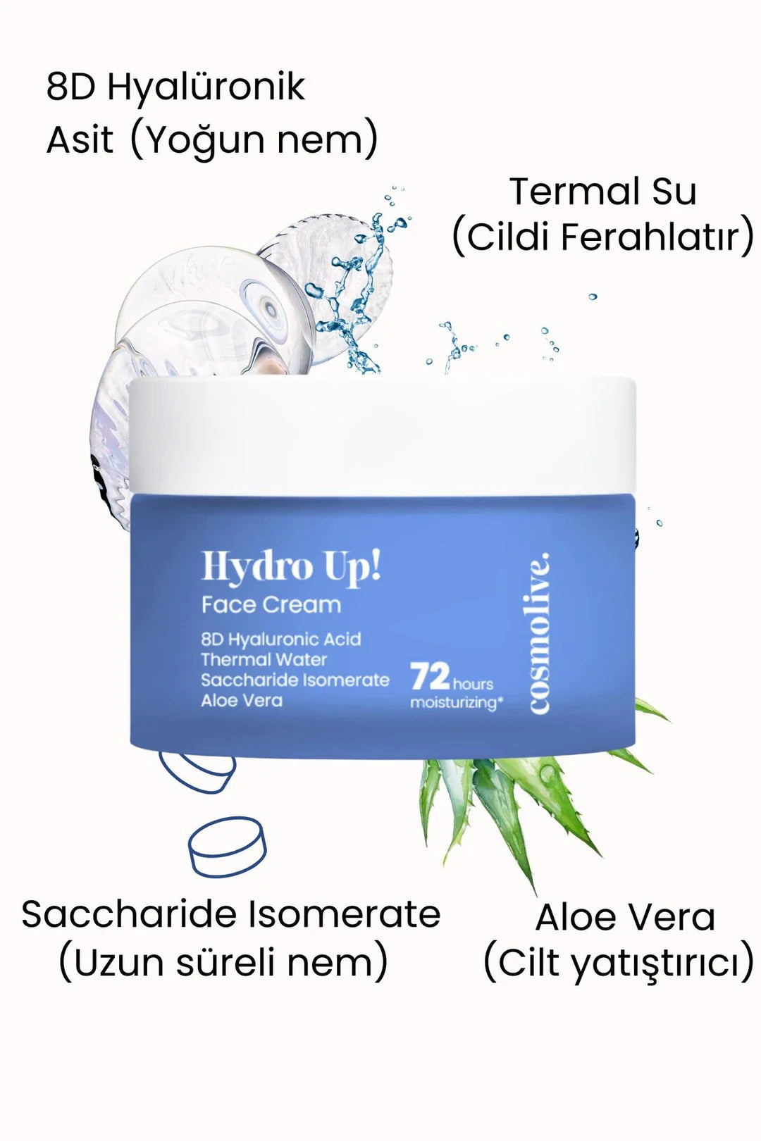 Yüz Kremi  Hydro Up! 8d Hyaluronik Asit Aloe Vera